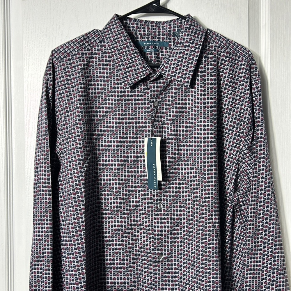 Men's Black and Red Checkered Shirt